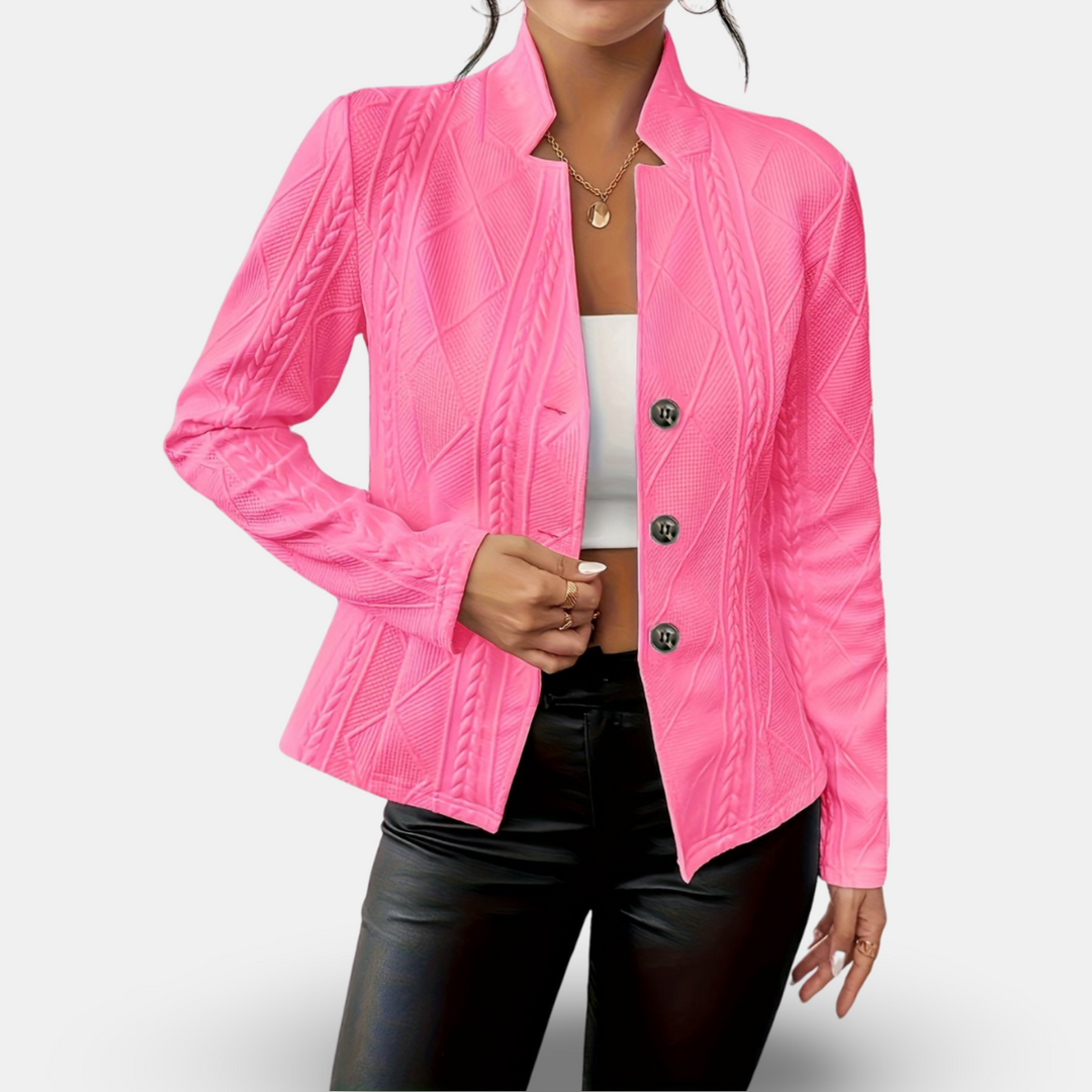 IVORY - WOVEN KNIT BLAZER