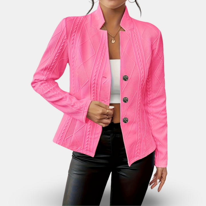 IVORY - WOVEN KNIT BLAZER