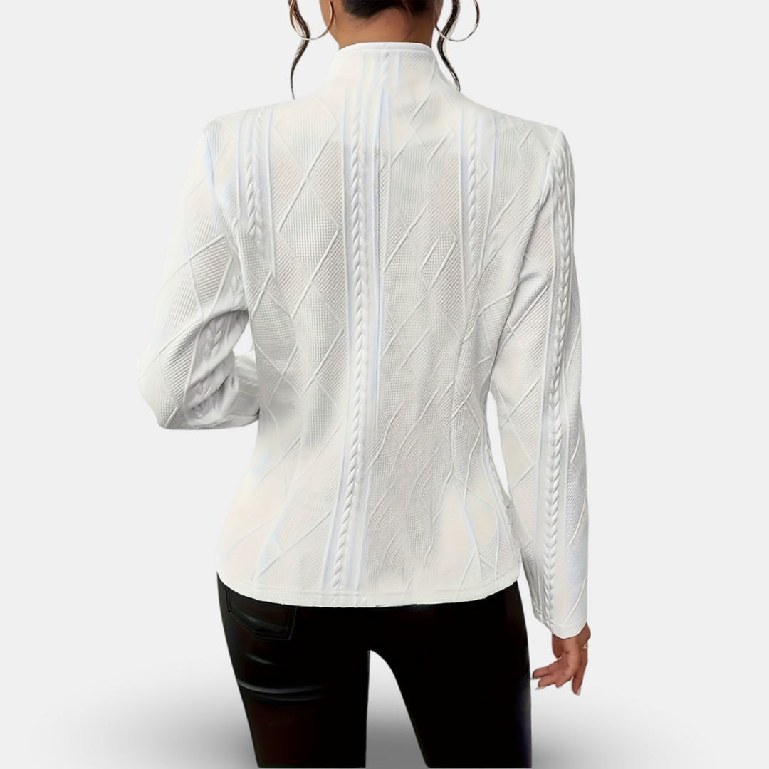 IVORY - WOVEN KNIT BLAZER