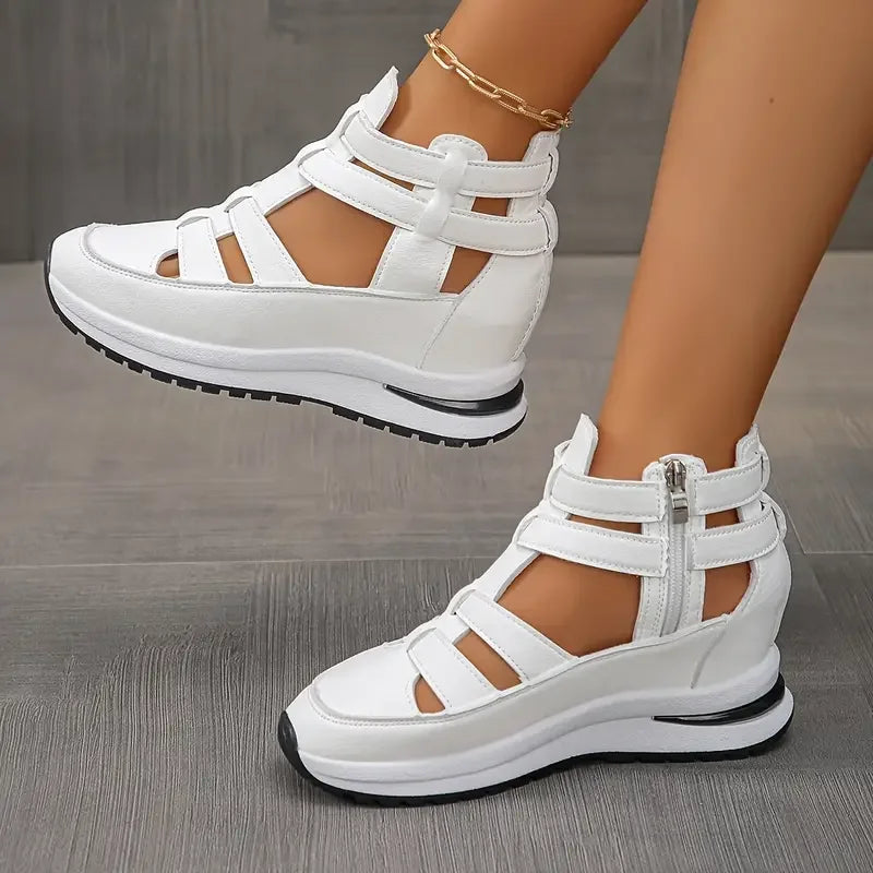 BAILA - TRENDY COMFY WEDGE SANDAL WITH ZIPPER