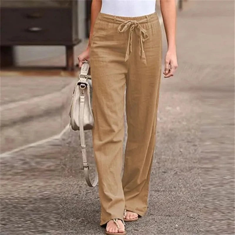 INGRID - STRETCH LINEN TROUSERS