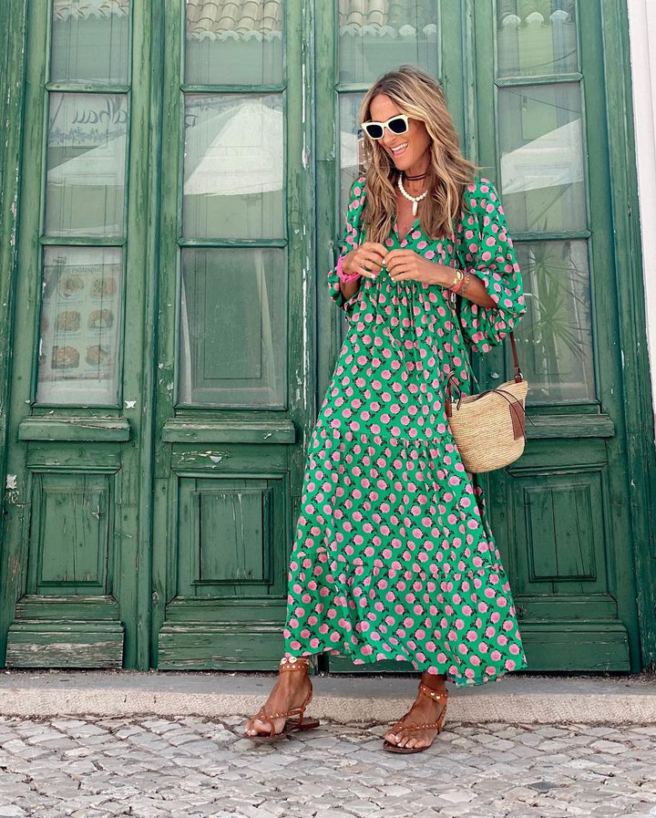 PATSI - PUFFED SHOULDER DRESS