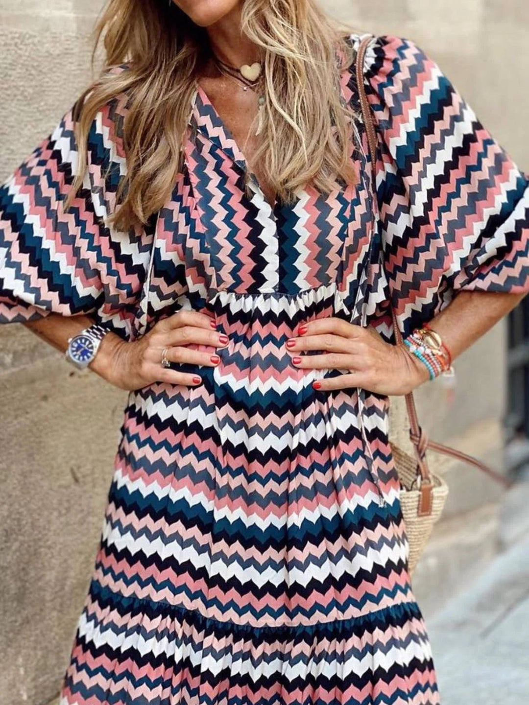 PATSI - PUFFED SHOULDER DRESS