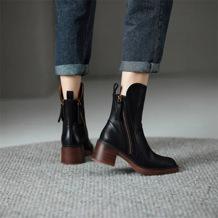 SIONA - GENUINE LEATHER ANKLE BOOTS