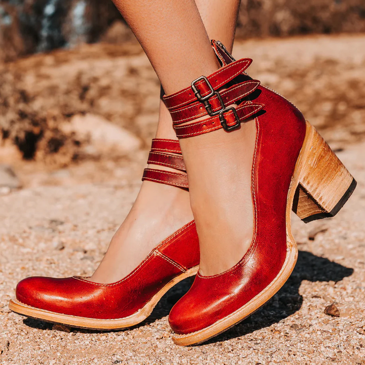 VENICE - Escarpins en cuir glamour rétro