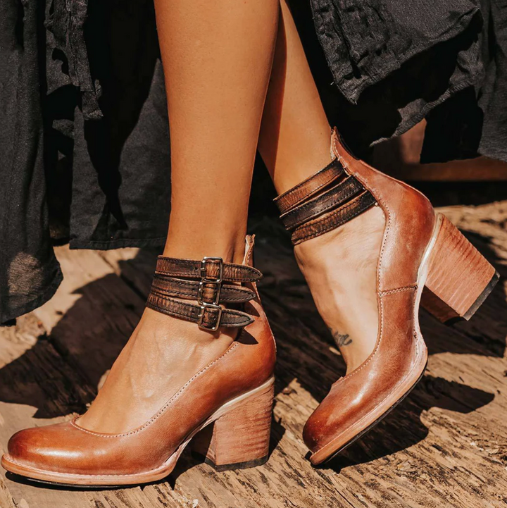 VENICE - Escarpins en cuir glamour rétro