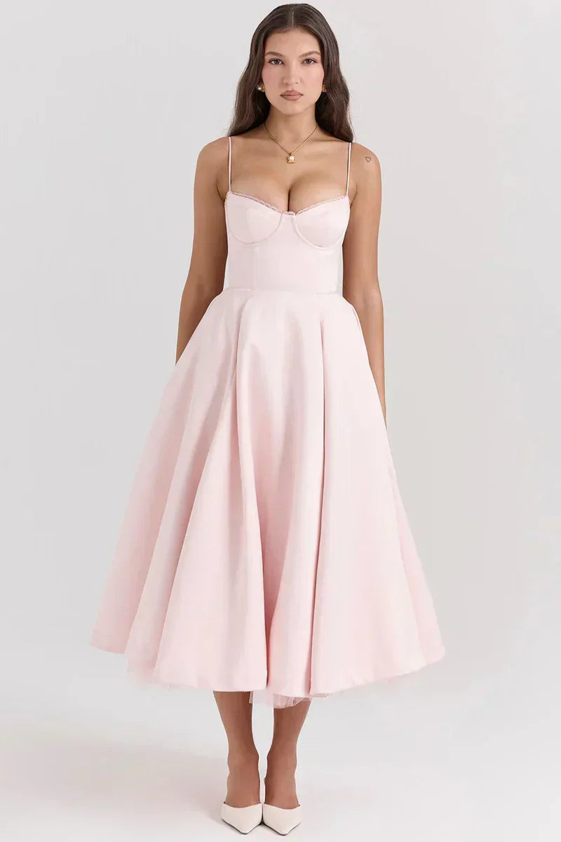 Cordelia | Robe élégante avec empiècement en tulle