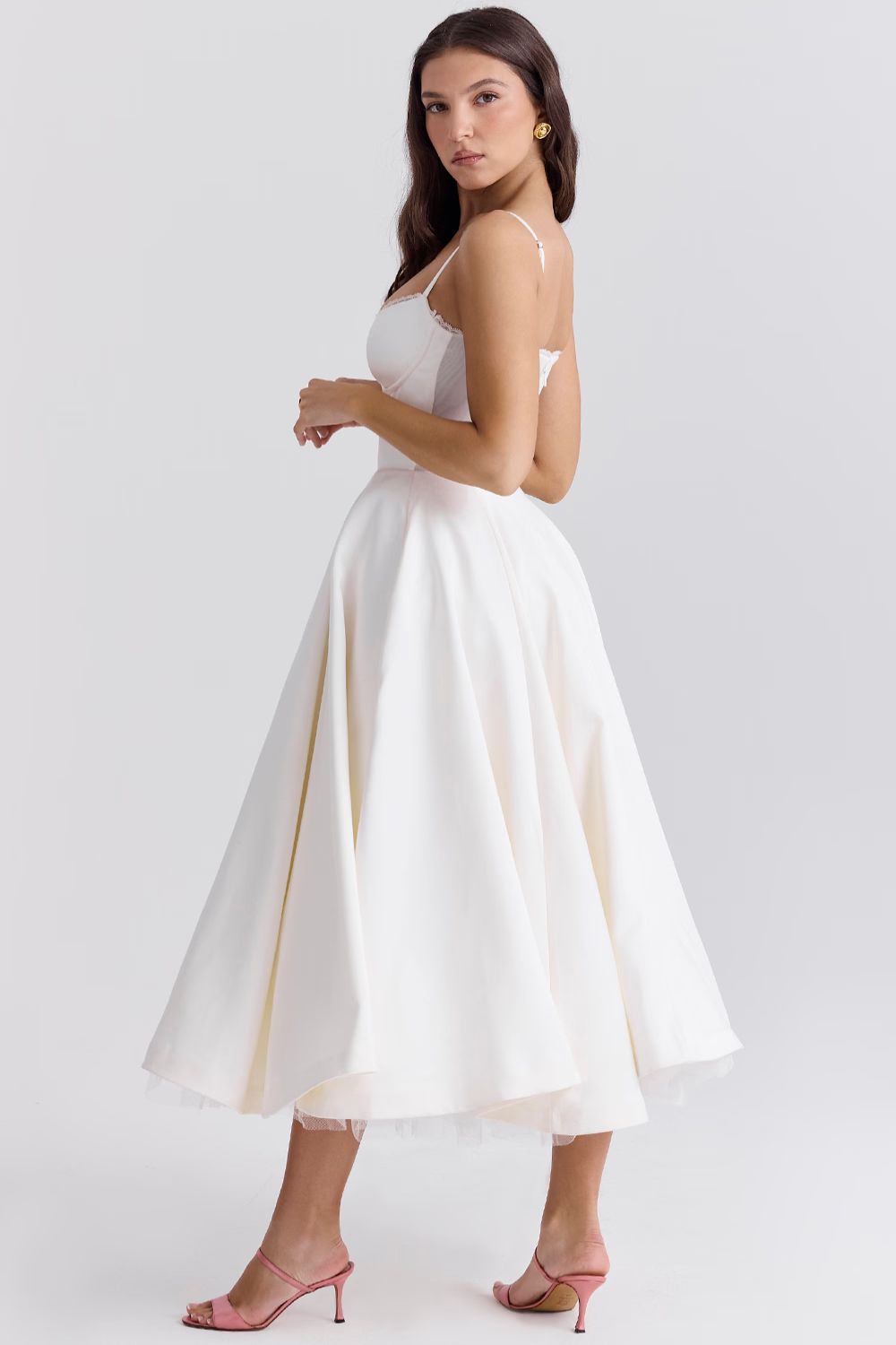 Cordelia | Robe élégante avec empiècement en tulle
