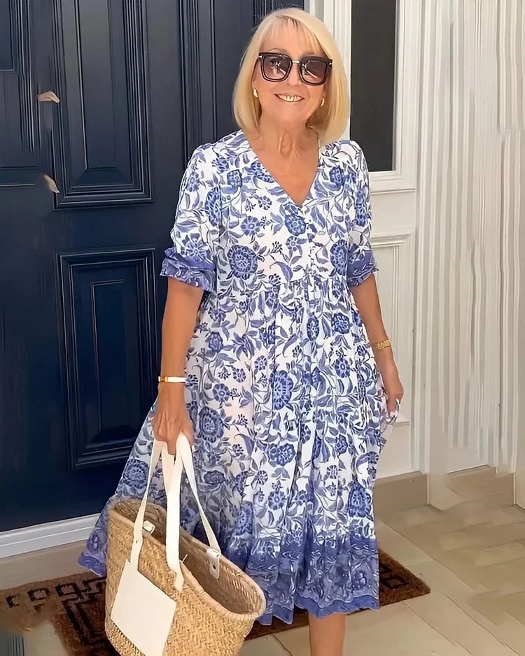 MAINE - V-NECK BOHO DRESS