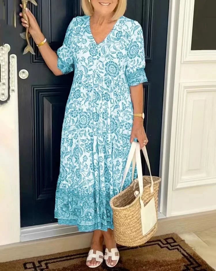 MAINE - V-NECK BOHO DRESS