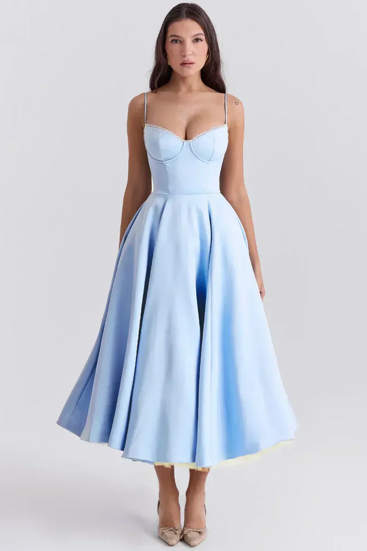Cordelia | Robe élégante avec empiècement en tulle